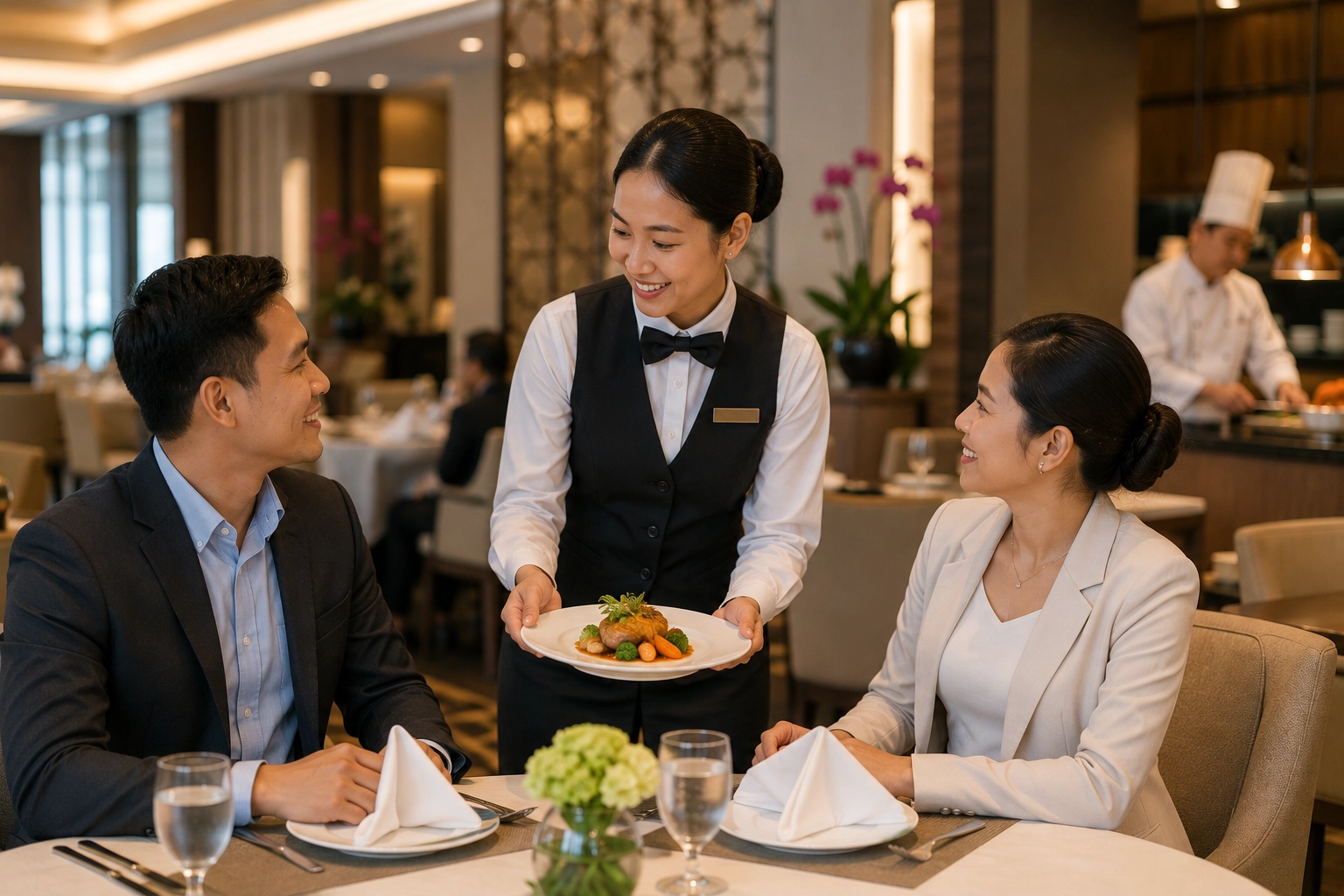 Pekerja food service pada sektor hospitality Internusa Human Capital